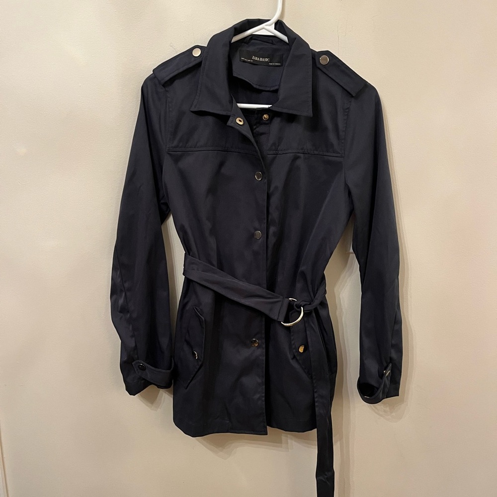 Zara Water Resistant Navy Blue Jacket